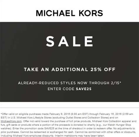 michael kors 50 off promo code|michael kors extra discount code.